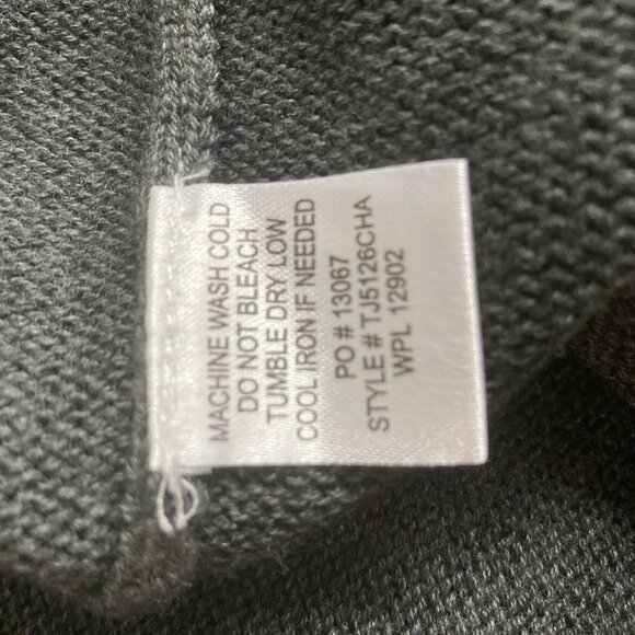 US Polo Association Knit Sweater Turtleneck 1/4 Zip Cotton Blend Gray Sz L - Picture 8 of 8
